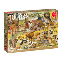 Jumbo 1000pc Building Noah's Ark Jigsaw Puzzle