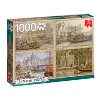 Jumbo 1000pc Anton Pieck Canal Boats Jigsaw Puzzle