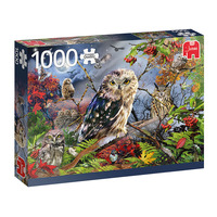 Jumbo 1000pc Owls In The Moonlight Jigsaw Puzzle