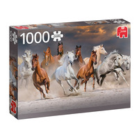 Jumbo 1000pc Desert Horses Jigsaw Puzzle