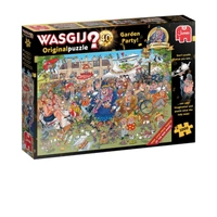 Jumbo 2 x 1000pc Wasgij? Original #40 25th Anniversary Garden Party! Jigsaw Puzzle