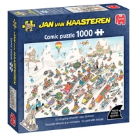 Jumbo 1000pc Jan van Haasteren All Going Downhill (Square Box) Jigsaw Puzzle