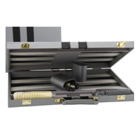 Backgammon Deluxe 18in Grey Case K1013