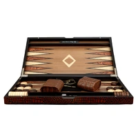 Dal Rossi Wooden Crocodile Engraved Design 18″ Backgammon Set