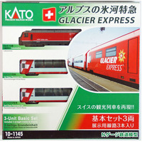 Kato N Glacier Express Basic 3 car Train Pack