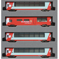 KATO N GLACIER EXPRESS 4 CAR ADD ON TRAIN PACK Afterpay available Frontline Hobbies