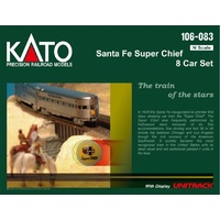 Kato N Santa Fe Super Chief 8 Car Set Train Pack