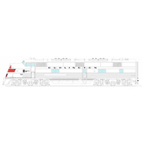 Kato N EMD E5A Red Band CB&Q #9912A Diesel Locomotive