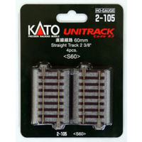 Kato HO Unitrack 60mm 4pk