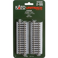 Kato HO Unitrack 114mm 4pk