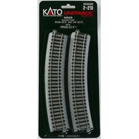Kato HO Unitrack Radius 550mm, 22.5 Degrees 4pk