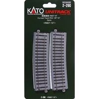 Kato HO Unitrack Radius 867mm, 10 Degrees 2pk