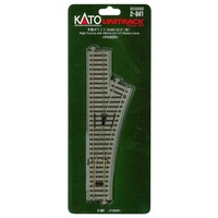 Kato HO Unitrack Right Hand Manual Radius 490mm Turnout