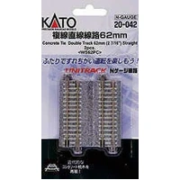 Kato N Unitrack Double Straight 62mm 2pk
