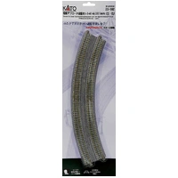 Kato N Unitrack Double Curve 414mmR 45deg 2pk Approach Incline