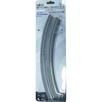 Kato N Unitrack Double Curve 480mmR 45deg 2pk Approach Incline