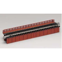 Kato N Deck Girder bridge Red 124mm