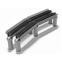Kato N Deck Girder Bridge single track curved Radius 481/ 15 degrees Grey