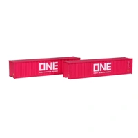 Kato 80-055E N ONE Magenta 40' Intermodal 2 Pack Container