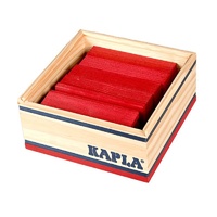 Kapla Colour Square Box 40pcs - Red