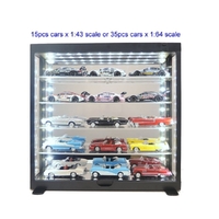 Black Mirrored 5 Layer LED Display Case