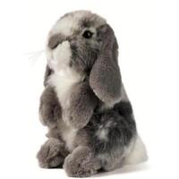 Living Nature Sitting Lop Eared Rabbits Grey 19cm