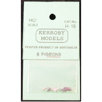 Kerroby HO Pigeons - Assorted poses - Fly - Sit - 6