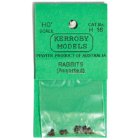 Kerroby HO Rabbits - Assorted poses 6