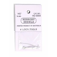 Kerroby HO Loco Tools ( 4 ) - 3 fire irons / 1 shovel