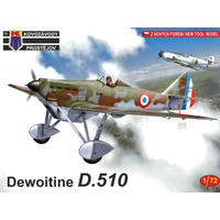 Kovozavody KPM0179 1/72 Dewoitine D.510 French Plastic Model Kit