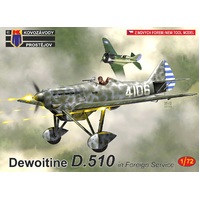 Kovozavody KPM0185 1/72 Dewoitine D.510 British, SSSR, China Plastic Model Kit