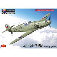 Kovozavody 1/72 Avia S-199 w/wing guns Plastic Model Kit 0218