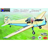 Kovozavody KPM4810 1/48 Zlin Z-381 Basa 2x Cz,Belgie,Swiss Plastic Model Kit