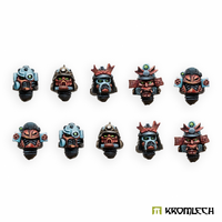 Kromlech Cyber Samurai Heads (10) 