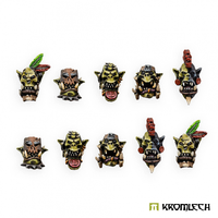 Kromlech Savage Orcs Heads (10) 
