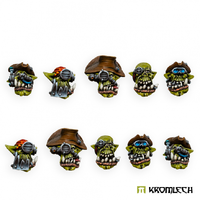 Kromlech Orc Cyber Pirates Heads (10) 