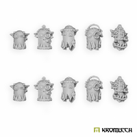 Kromlech Orc Iron Mask Heads (10)