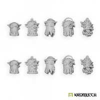 Kromlech Orc Iron Mask Heads (10)
