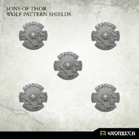 Kromlech Sons of Thor: Wolf Pattern Shields (5)
