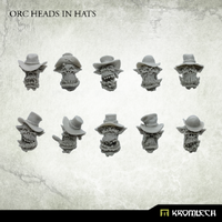 Kromlech Orc Heads in Hats (10)