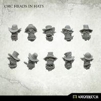 Kromlech Orc Heads in Hats (10)