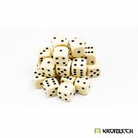 Kromlech Battle Dice 25x Ivory12mm 