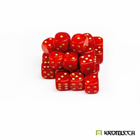 Kromlech Pearl Battle Dice 25x Chaotic Gore 12mm