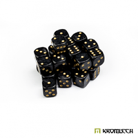 Kromlech Pearl Battle Dice 25x Chaos Legion Black 12mm