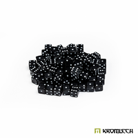 Kromlech Mini Battle Dice 100x Black 7mm