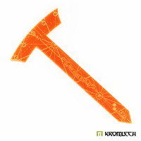 Kromlech Deep Strike Ruler Template 9" - Medium Perimeter - Orange