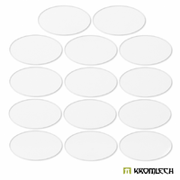 Kromlech Clear Acrylic Bases: Oval 75x42mm (15)