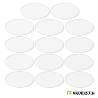 Kromlech Clear Acrylic Bases: Oval 75x42mm (15)