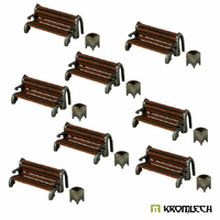 Kromlech Tabletop Scenics Hive City Benches & Trash Bins