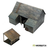 Kromlech Tabletop Scenics Poland 1939 BARN WITH SHELTER 